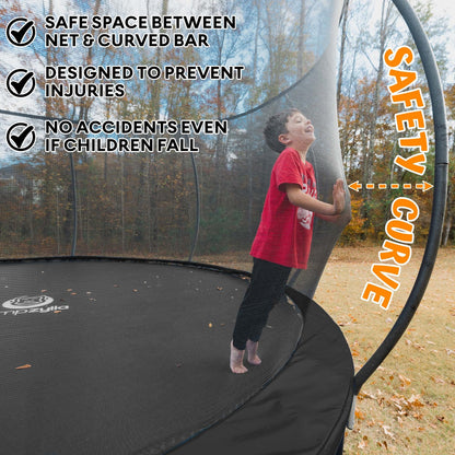 Jumpzylla 8 Ft. Trampoline Outdoor With Enclosure For Kids