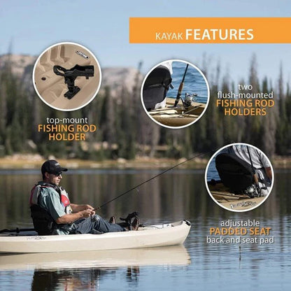 Lifetime 90806 Tamarack Angler 100 Fishing Kayak C 2-Pack, Paddles Included