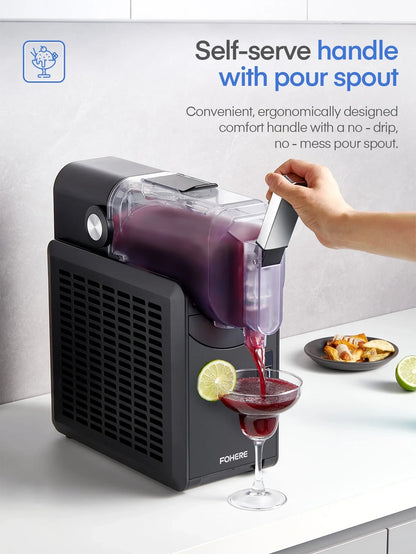 5-in-1 Slushie Machine, No Ice Needed, 15 Min Slushy Machine For Home With Self-Cleaning, Professional Frozen Drink Maker, 5 Preset Programs