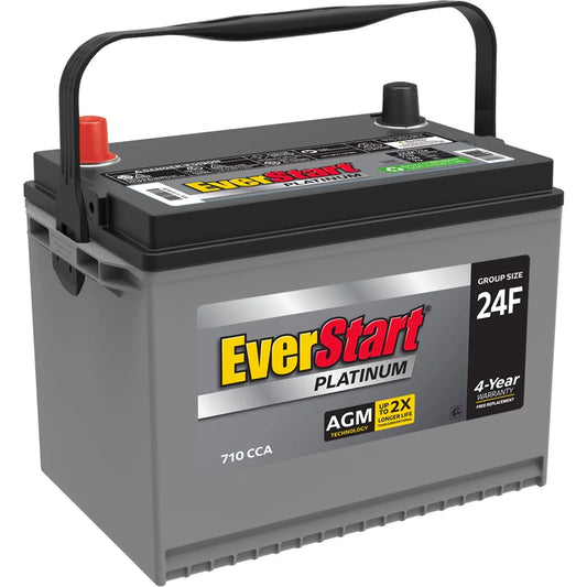 EverStart Platinum AGM Automotive Battery, Group Size 24F 12 Volt, 750 CCA, MadeInUSA