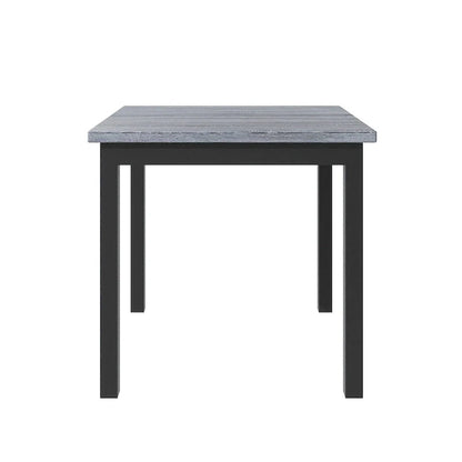 5 Piece Counter Height Dining Set, Wood Dining Table Set With Rectangle Table And 4 Upholstered High Back Chairs