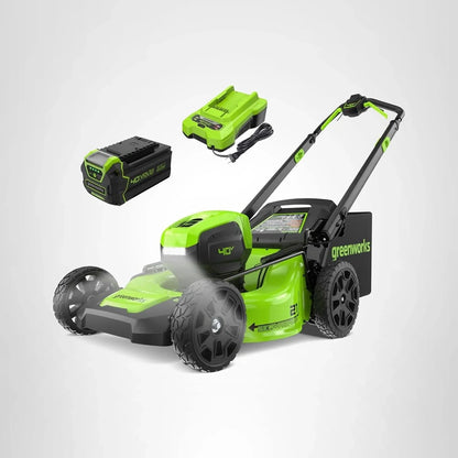 Greenworks 40V 16 In. Cordless Lawn Mower Ultra-Light Push Mower 4.0Ah Battery Charger