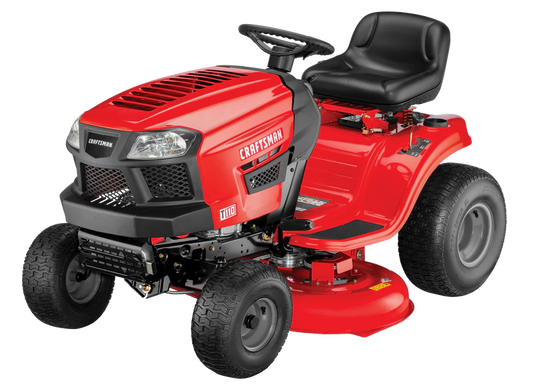 Craftsman T110 42-in Riding Lawn Mower, 17.5 HP Briggs And Stratton Engine, 7-Speed Transmission, Model 13AN77XS093