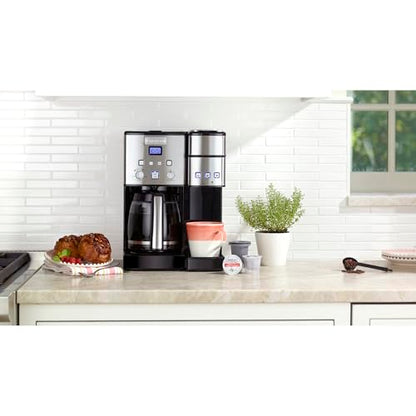 Cuisinart Single Serve 12 Cup Coffee Maker, Offers 3 Sizes, 6 Ounces, 8 Ounces And 10 Ounces, Stainless Steel, Ss 15P1