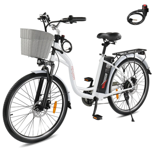 Pexmor Electric Bike For Adults, 350W, Peak 500W City Commuter Ebike 36V 12.5Ah Removable Battery