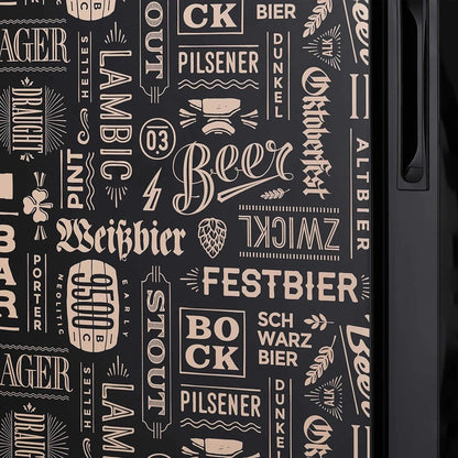Beverage Refrigerator Cooler, 126 Cans Free Standing With Right Hinge Glass Door, Mini Fridge Beverage Organizer For Beer, Wine, Soda