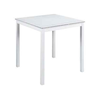 Modern 5-Piece Dining Set With Square Counter Height Table And 4 Upholstered Chairs