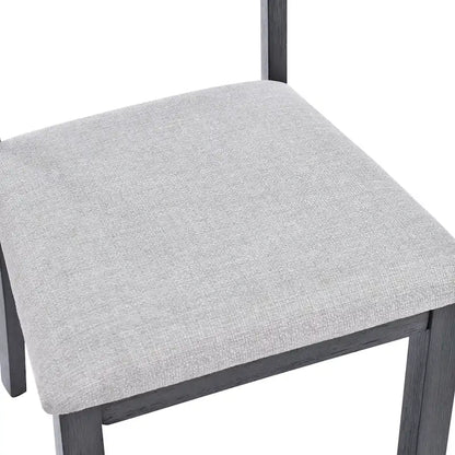 5-Piece Solid Wood 47L Dining Table Sets, 1 Table Plus 4 Slat Back Chairs