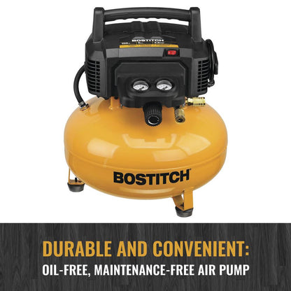 Bostitch 6-Gallon 150 PSI Portable Electric Air Compressor With 2-Tool Combo Kit