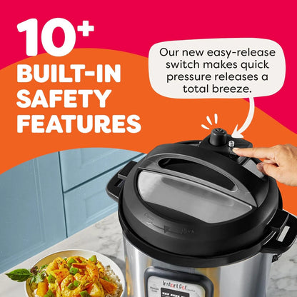 9-in-1 Multicooker, Pressure Cooker, Slow Cook, Rice Maker, Steamer, Sauté, Yogurt, Warmer And Sterilizer, Includes App With Over 800 Recipes