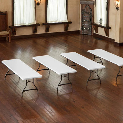 Lifetime 4-Pack Commercial Stackable Folding Table 8 Ft.- White, 80344