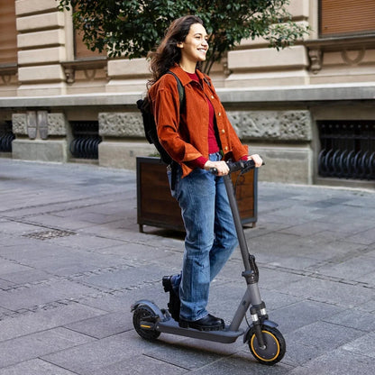 Electric Scooter, 350W/500W Powerful Motor, 8.5 In./10 In. Solid Rubber Tires, 19/22 Mph, 28/21/12 Mile Range, Dual Brakes