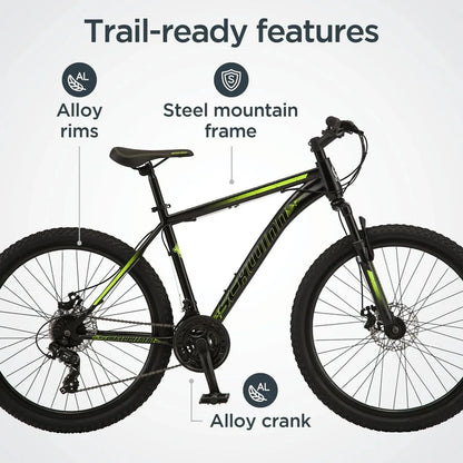 Schwinn Sidewinder Mountain Bike. 26-inch Wheels. 21 Speeds. Mens Style. Black