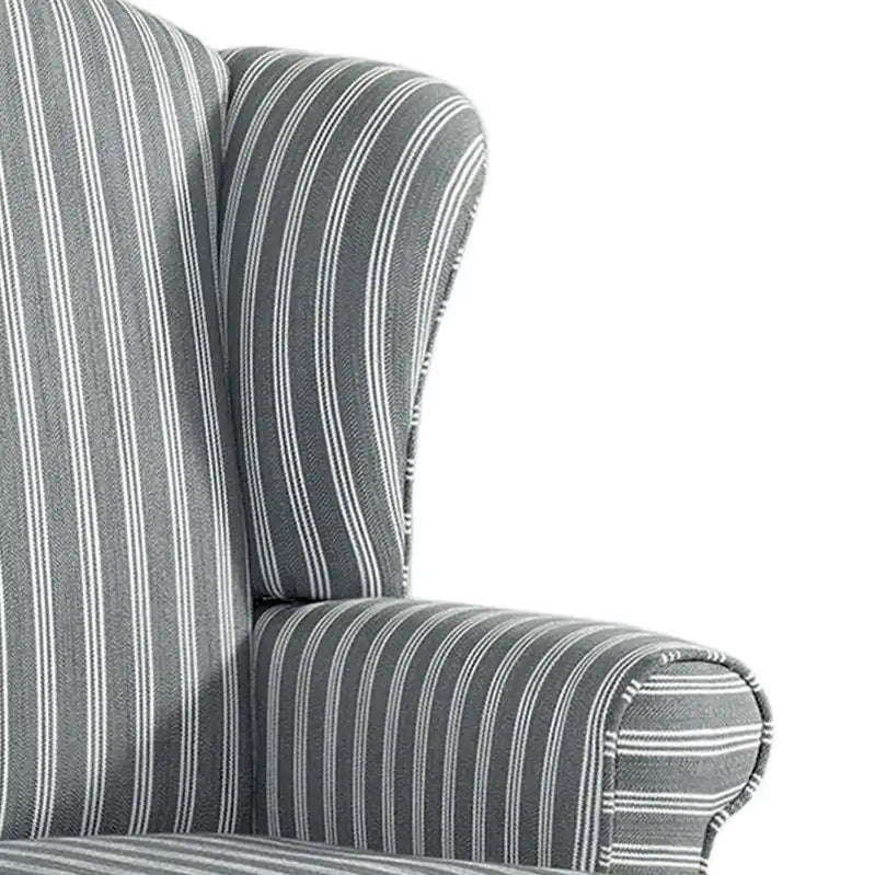 2 Set Traditional Wingback Accent Chairs Upholstered Armchair