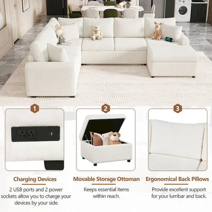 Sectional Sofa Pull-Out Sofa Bed Sleeper