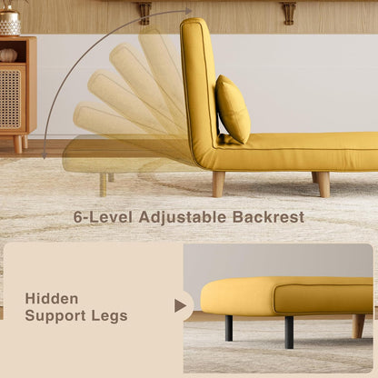 3-in-1 Sleeper Chair Bed Convertible Chair Bed Futon Sofa With Adjustable Backrest