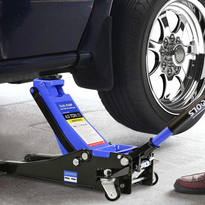 4-Ton Floor Jack, Low Profile Car Jack, Heavy-Duty Trolley Jack Car Lift With Dual Pump Pistons, Lifting Range 4 In.-21 In., 8000lbs
