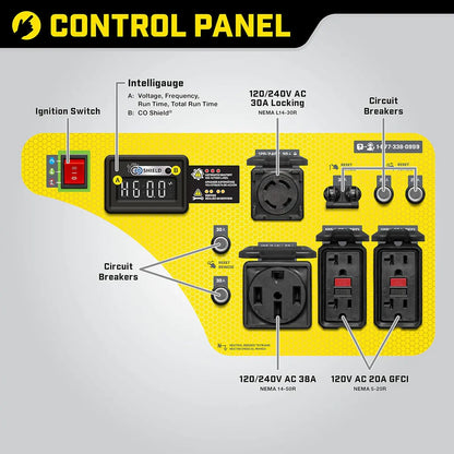 9000W Wireless Start Generator With CO Shield