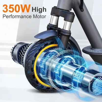 Electric Scooter 350W/500W Powerful Motor 8.5 In./10 In. Solid Tires 19/22Mph 28/21/12 Miles Range