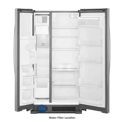 36-inch Wide Side-by-Side Refrigerator C 24 Cu. Ft. Stainless Steel