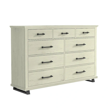 Farmhouse 4-Piece Bedroom Set, 2 Nightstand, 1 Chest And 1 Dresser