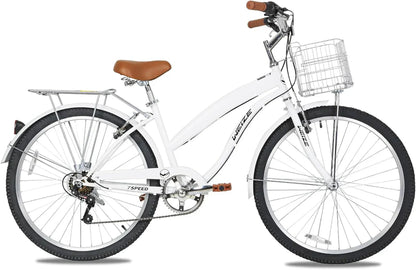 Weize Beach Cruiser Bike 26 In. Commuter Bicycle For Adult Men And Women 7-Speed/High-Carbon