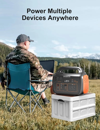 GreenOE Portable Power Station 1000W 1024Wh Solar Powered Generator With 100W Solar Panel