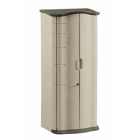 Rubbermaid Vertical Resin Weather Resistant Outdoor Storage Shed