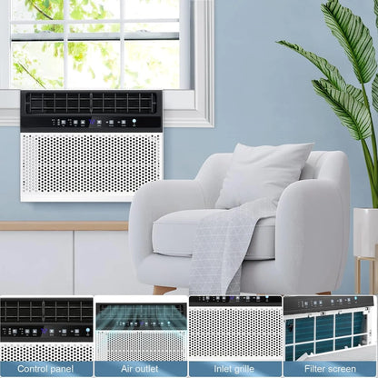 Antarctic Star 12,000 BTU U-Shaped Window Air Conditioner Unit Cools Up To 550 Sq. Ft. With 6 Modes 24H Timer, Ultra Quiet Window AC Units