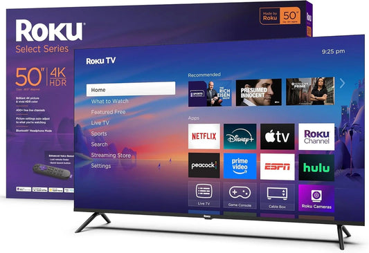 Roku 50 In. Select Series 4K HDR Smart TV With Voice Remote