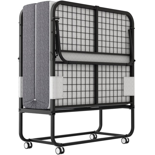Folding Bed With Mattress 75 In. x 31 In. Cot Size Folded Bed