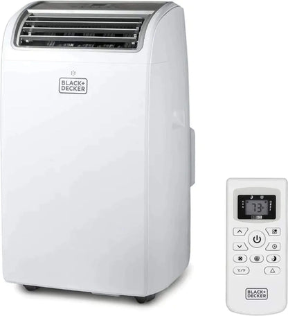 Black Plus Decker Air Conditioner, 14,000 BTU Air Conditioner Portable For Room Up To 700 Sq. Ft. With Remote Control, White