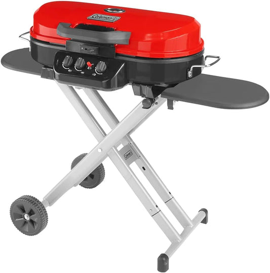 RoadTrip 285 Portable Stand-Up Propane Grill With 3 Adjustable Burners And Instastart Ignition, 20,000 BTUs Of Power For Outdoor Cooking