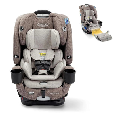 4Ever Dlx 4-in-1 Child Car Seat, Charlie, Car Seat For Babies And Toddlers, 10 Years Of Use, Rear-Facing, Forward-Facing And Booster Seat, Safe