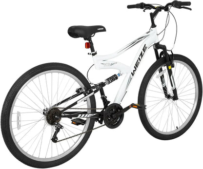 Weize Mountain Bike 26 27.5 In. Outdoor Hybrid Bikes 18-Speed High-Carbon Steel Full Suspension