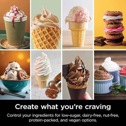 Ninja Swirl By CREAMi Ice Cream And Soft Serve Maker, Sorbet, Milkshake, Frozen Yogurt, Low Calories Program And More, 13-in-1, NC701