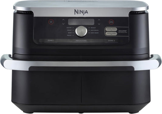 Ninja 10.4L Air Fryer With FlexDrawer And Dual Zone Technology, 7 Functions, Non-Stick, Black