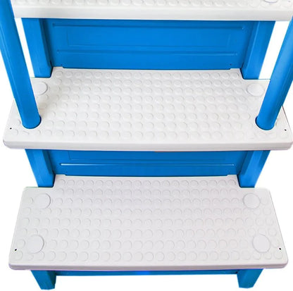 Select Anti-Slip in-Pool Steps, Gray, For Above Ground Swimming Pools, Can Mount To Decks 48 In. To 54 In. H, Safety Stairs Capacity Up To 300 Lbs