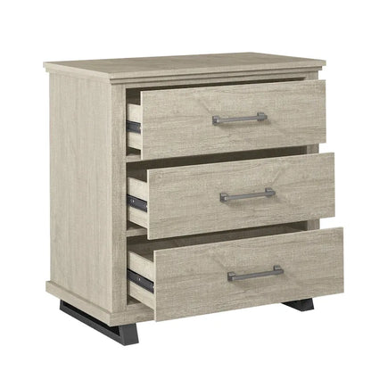 Farmhouse 4-Piece Bedroom Set, 2 Nightstand, 1 Chest And 1 Dresser