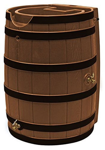 Good Ideas Rain Wizard 65 Gallon Rain Barrel With Darkened Ribs, Terra Cotta